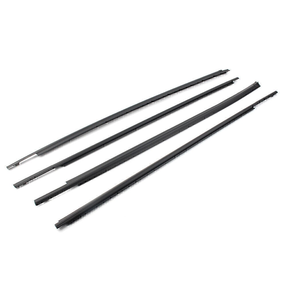 Window Weatherstrips Trim Seal Belts for Toyota Tundra CrewMax 2007-2019 Black