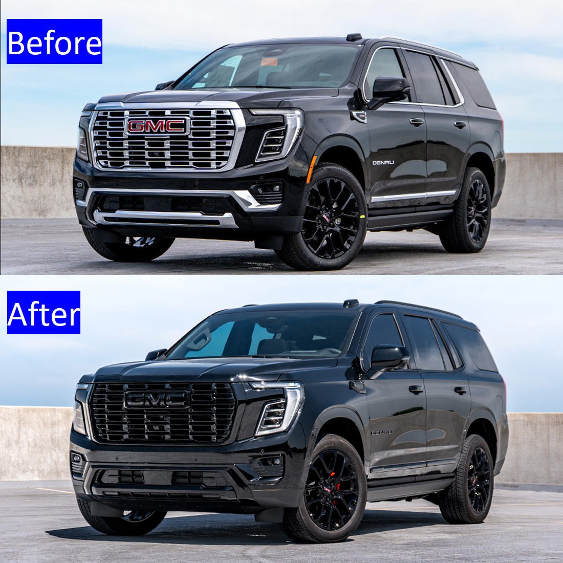 OEM 2021-2024 GMC Ultimate Vent Emblem Badge for Yukon / Yukon XL Gloss Black