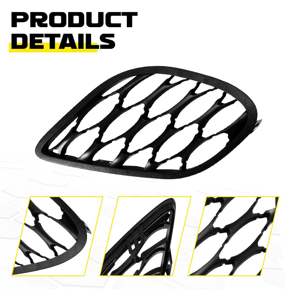 Pair Front Left and Right Side Fog Light Cover Bezel For 2015-2023 Dodge Charger