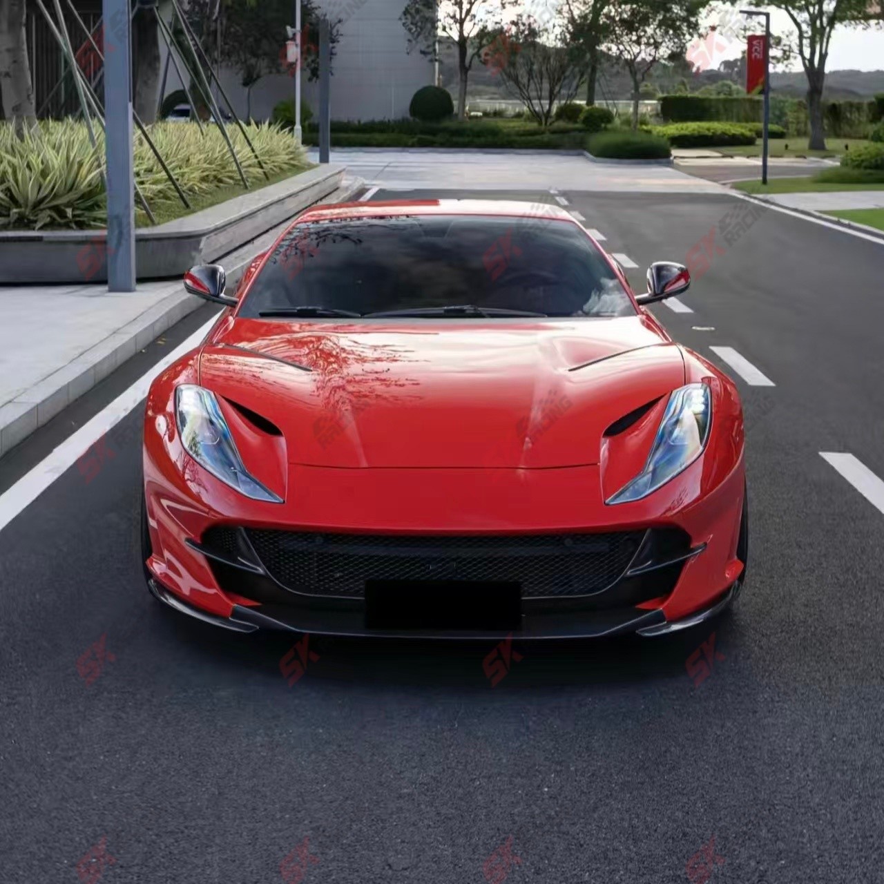 Dry Carbon Fiber Front Rear Lip Spoiler Wing Kits Fits Ferrari 812 Superfast GTS
