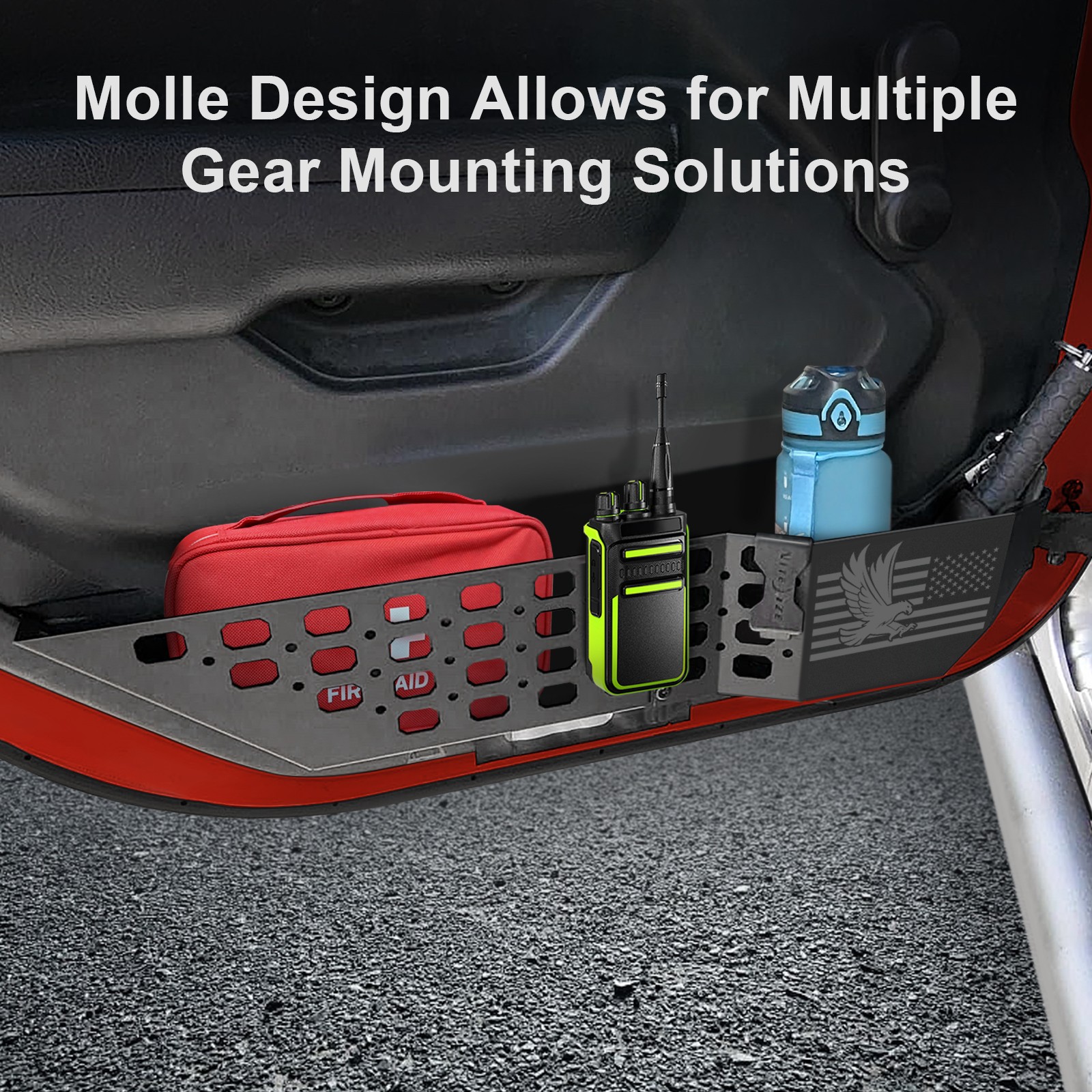 Metal Front Door Pocket Storage Box fit Jeep Gladiator JT 2020-2024 Organizer