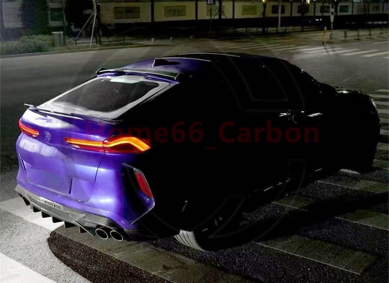 🔊Real Carbon Fiber Rear Roof Spoiler Top Wing Lip Fits For BMW X6M F96 2020-23