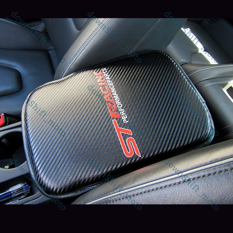 For FORD FOCUS ST Carbon Fiber Car Center Console Armrest Cushion Mat Pad Cover