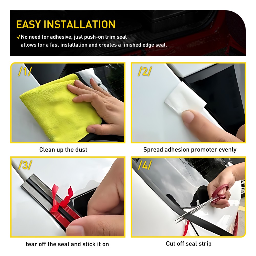 Roof Windshield Rubber Seal Strip Trim Edge Molding Protector Guard 14MMx5M