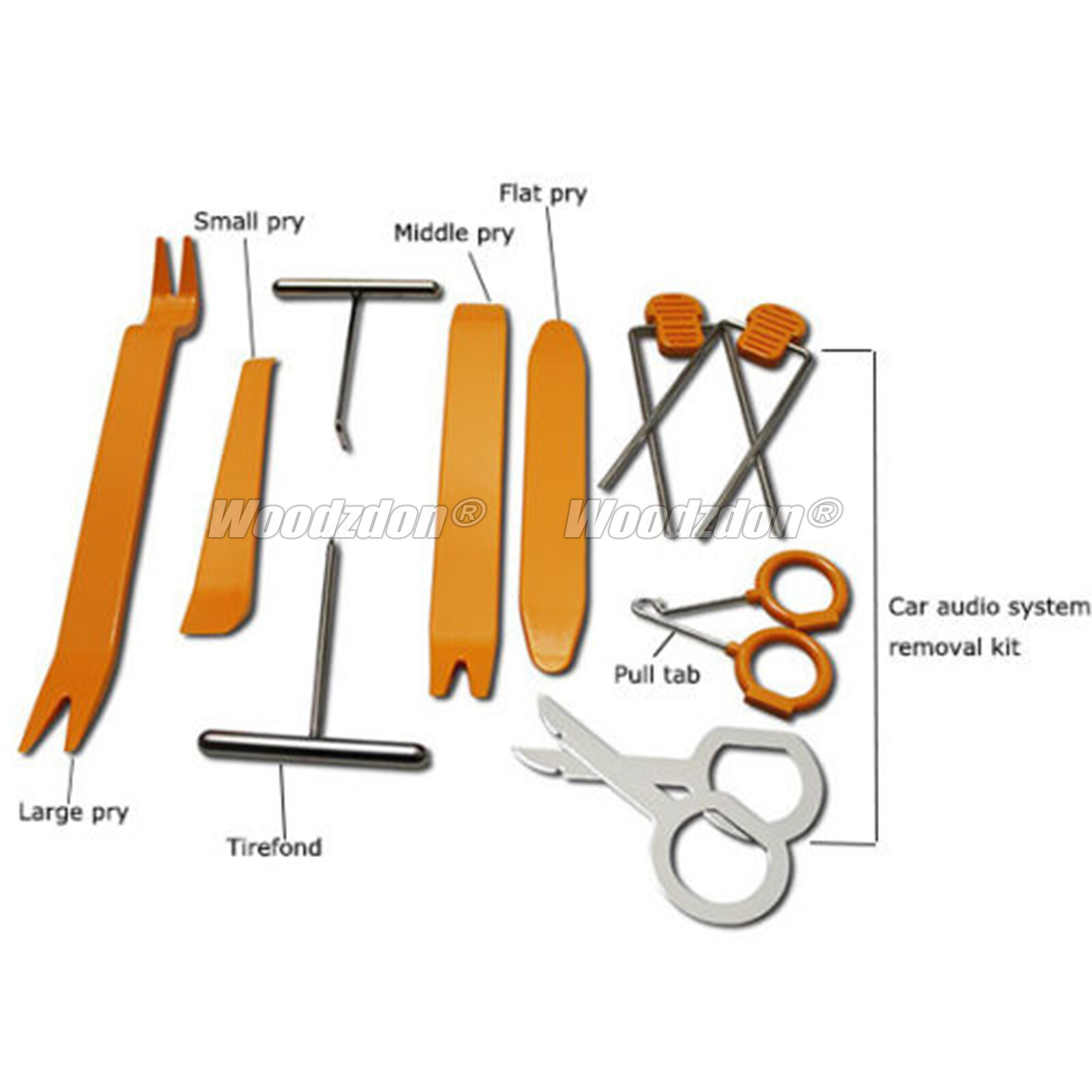 12pcs Pry Tools Center Console DVD Dash Panel Audio Radio Fastener Clip Removal