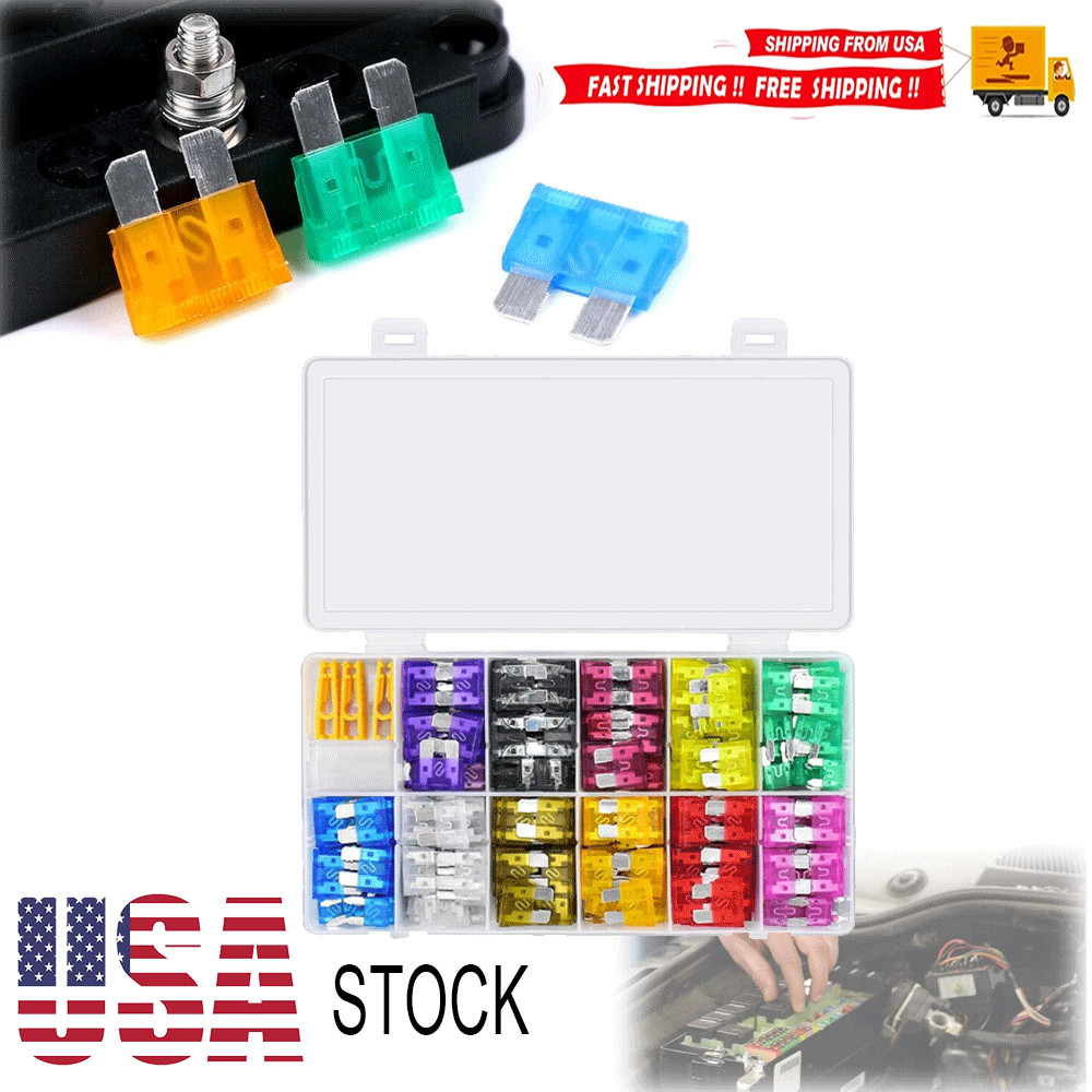 330PCS Car Fuses Assortment Kit Blade Fuses Set With Puller For Cars Boat Truck