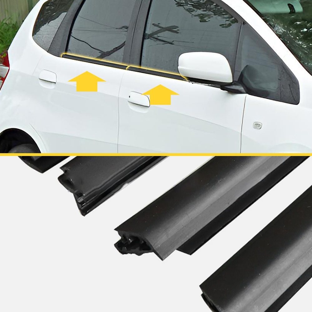 4pcs Door Belt Weather Strip Molding Seal For Honda Fit 2008-2013 Jazz