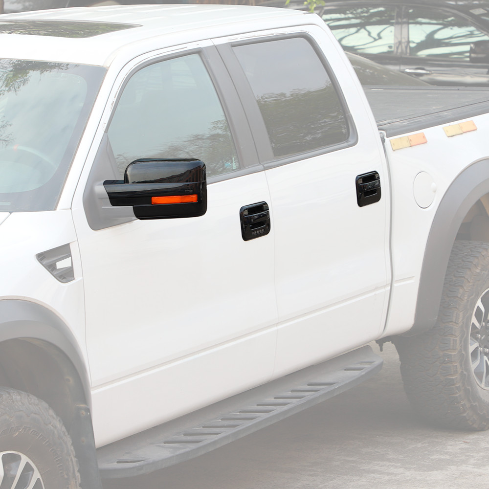 FOR 09-14 FORD F-150 SIDE MIRROR & SIDE DOOR HANDLE & TAILGATE HANDLE COVER TRIM