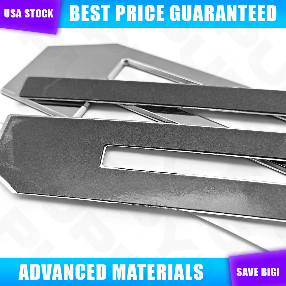 3D Raised Gloss Chrome Tailgate Inserts Letters Emblems fit for F-150 2018-2020