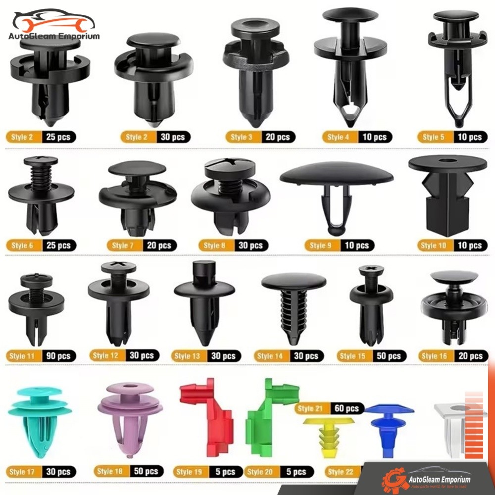 Fastener Assortment 6-10mm Plastic Holes 680*Push Retainer Auto Multicolor Clip