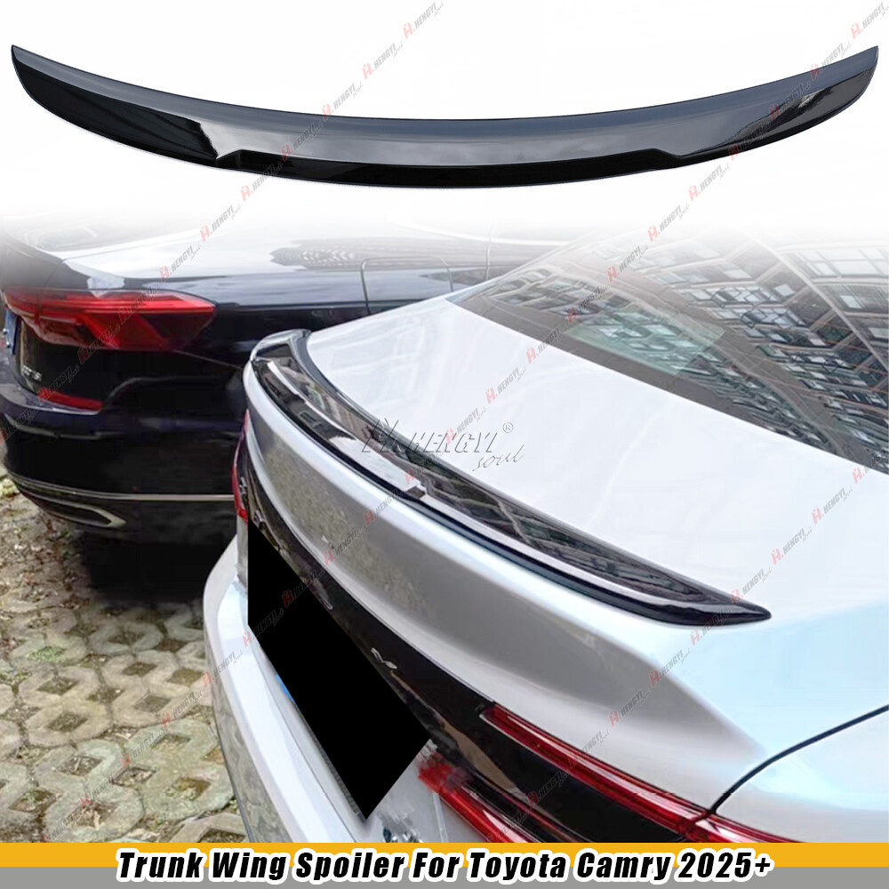 FOR 2025 TOYOTA CAMRY XV80 LE XLE SE XSE OE STYLE GLOSSY BLACK TRUNK SPOILER LIP