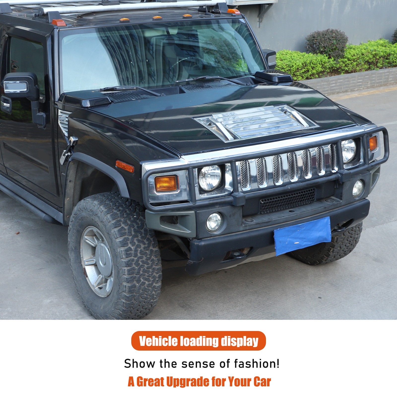 Front Grille Inserts Cover Trim Accessories ABS Chrome For Hummer H2 2003-2007
