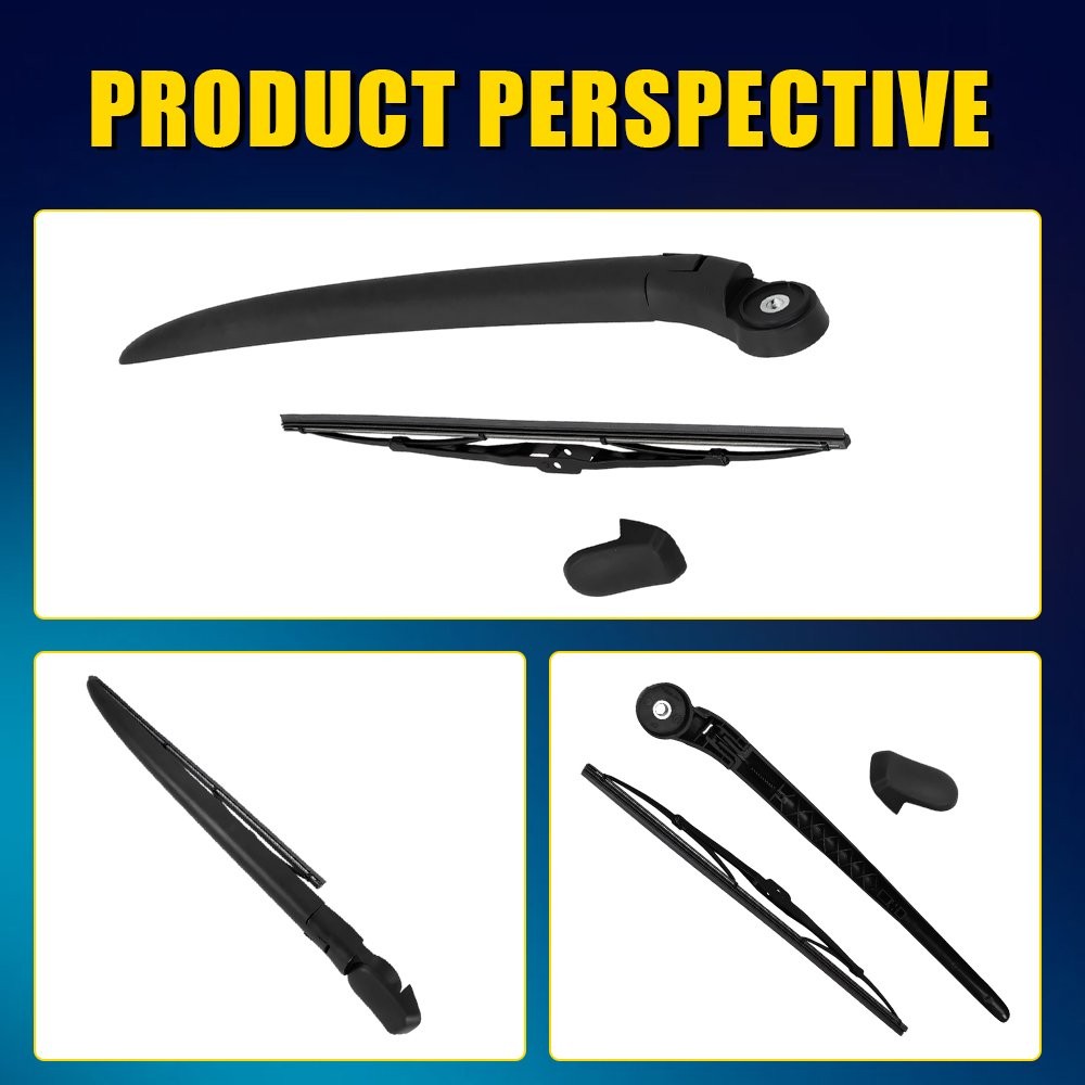 Rear Windshield Wiper Blade Arm For Porsche Cayenne 03-10 w/ Wiper Cover 1-5SET