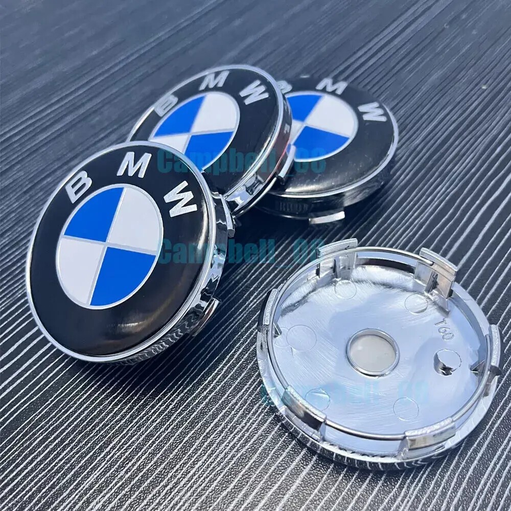 4 Piece For B-M-W Auto Car Emblem Wheel Rim Hub Cover Emblem 60mm NEW