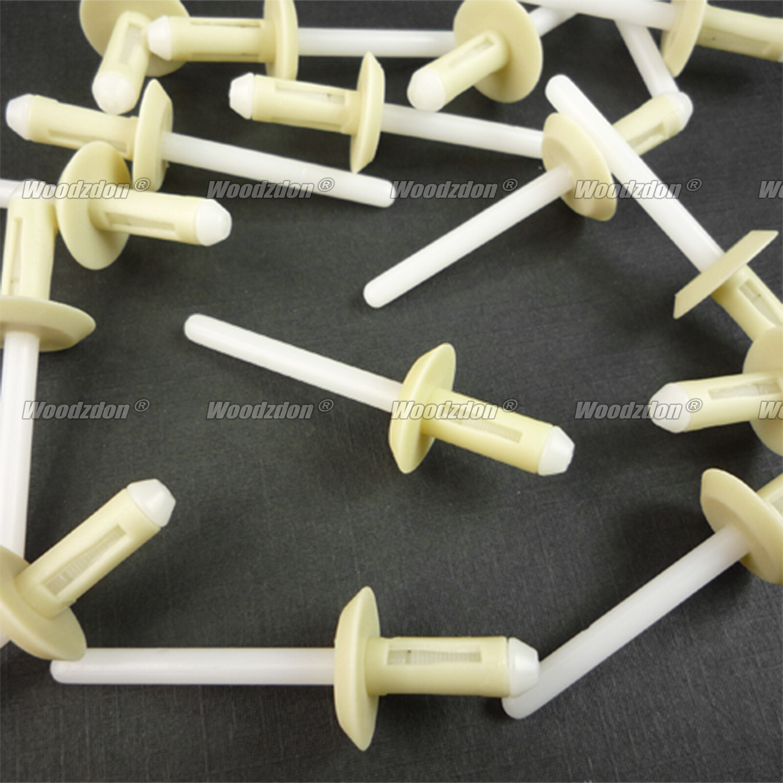 50 Nylon Blind Rivet Clip Retainer Fastener 1/4″ Hole, 2.4mm-5.0mm Grip For GM