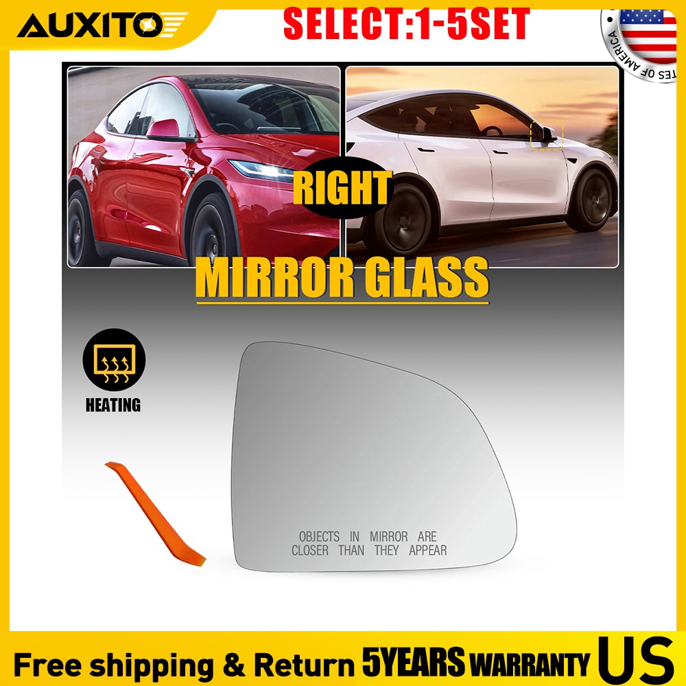 Passenger Side Heated Mirror Glass for Tesla Y Right 2020-2025 149562500A 1-5X