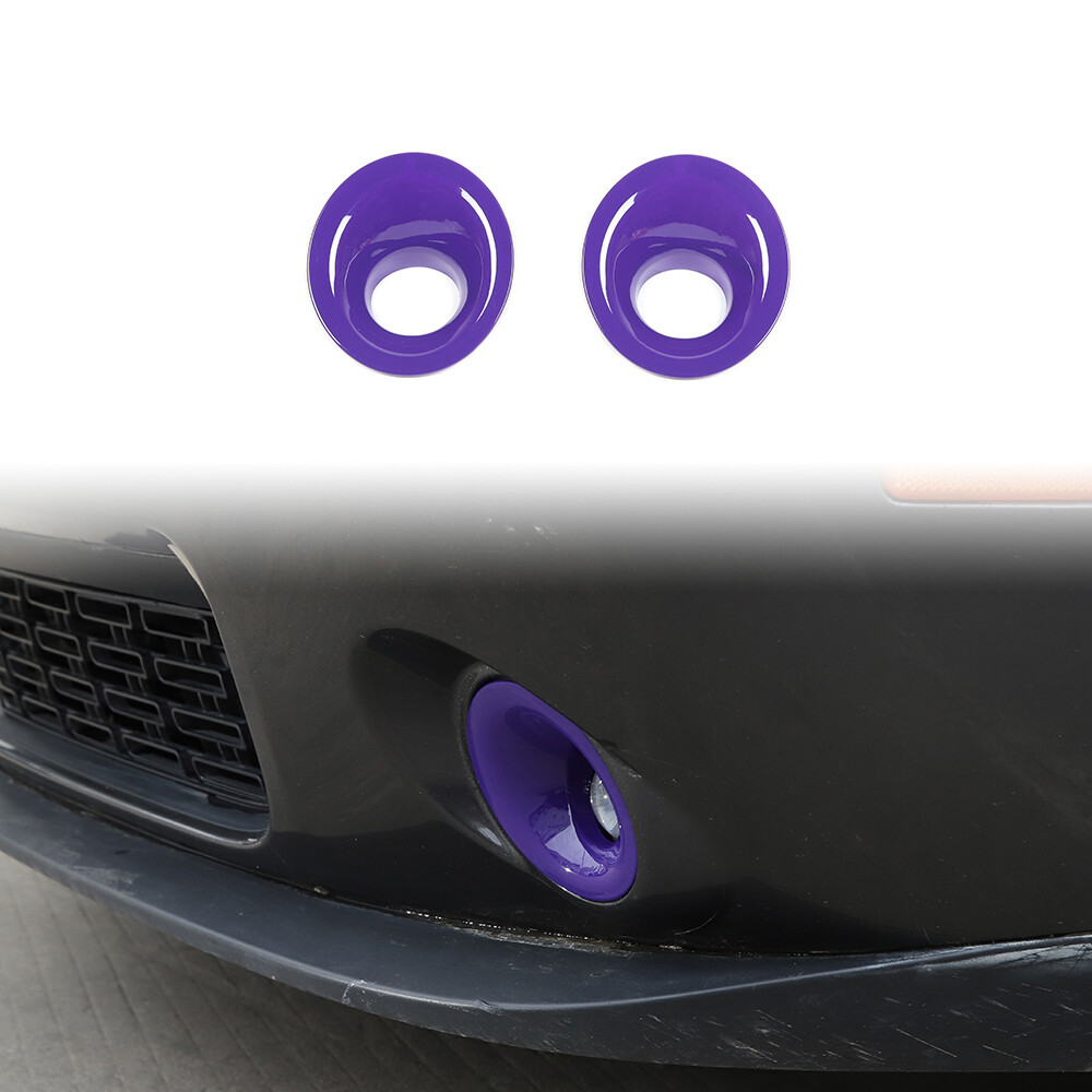 for Dodge Challenger 15+ Front Fog Light Lamp Cover Trim Ring Purple Accessories