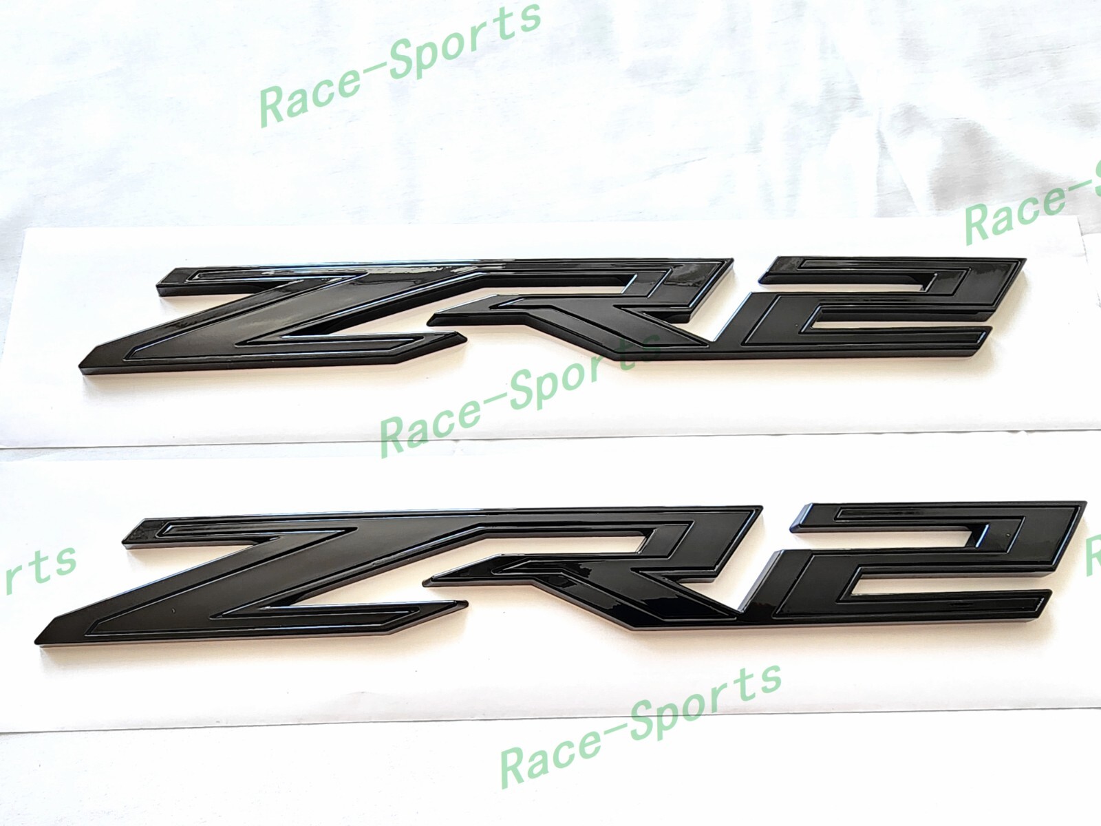 2pcs Gloss Black Fender ZR2 Emblems Fit Silverado 2024+ 2500HD 3500HD