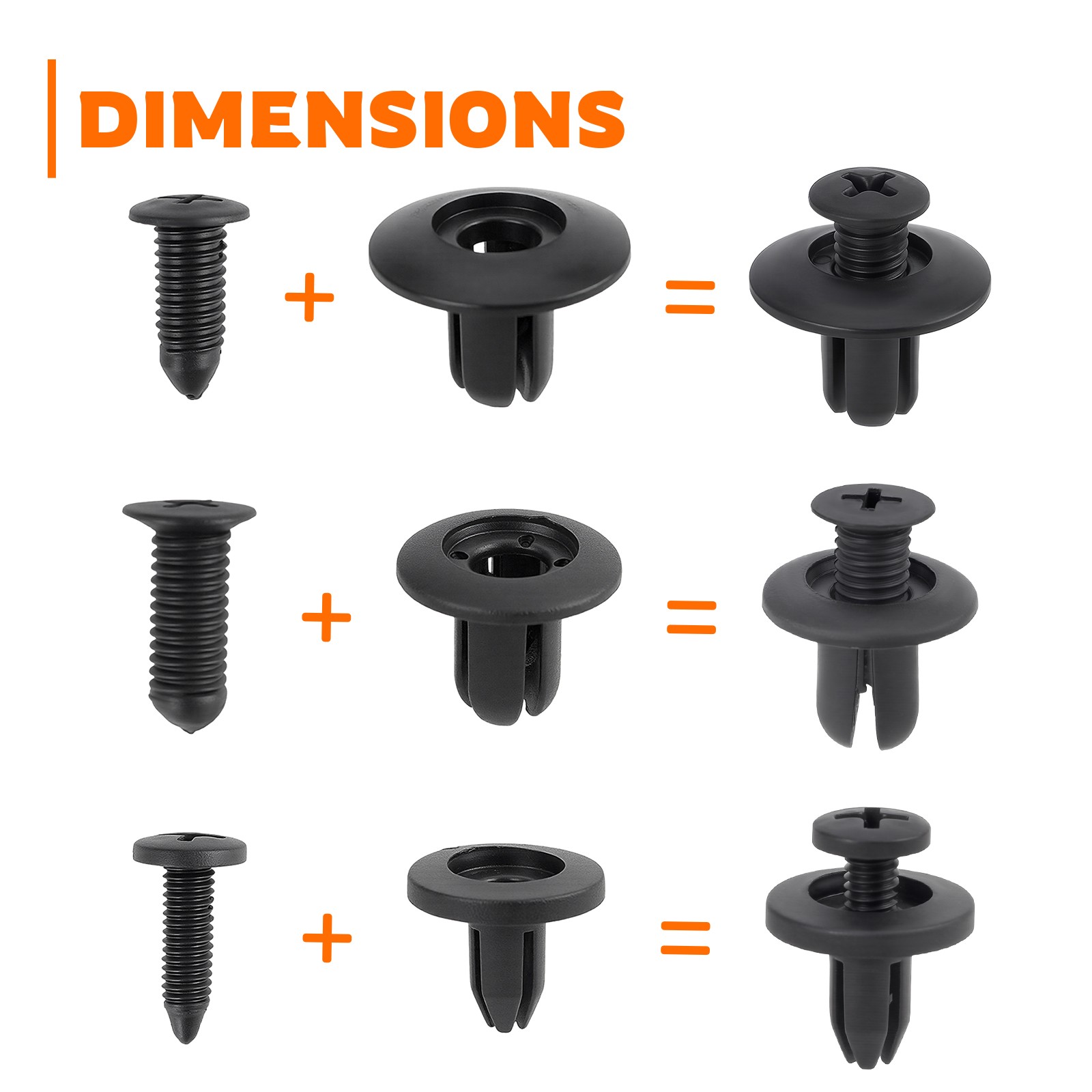 150pc Plastic Rivets Fender Bumper Push Clips Fastener Retainer for Cadillac GMC