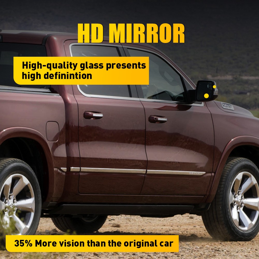 Mirror Glass Heated Right Passenger For Dodge RAM 1500 19-2025 68402036AA 1-10X