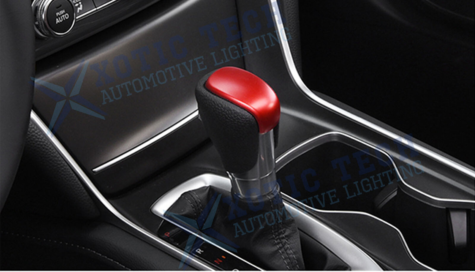 Sporty Red Gear Shift Lever Head Knob Cover Trim For Honda Accord 2018 2019-2023