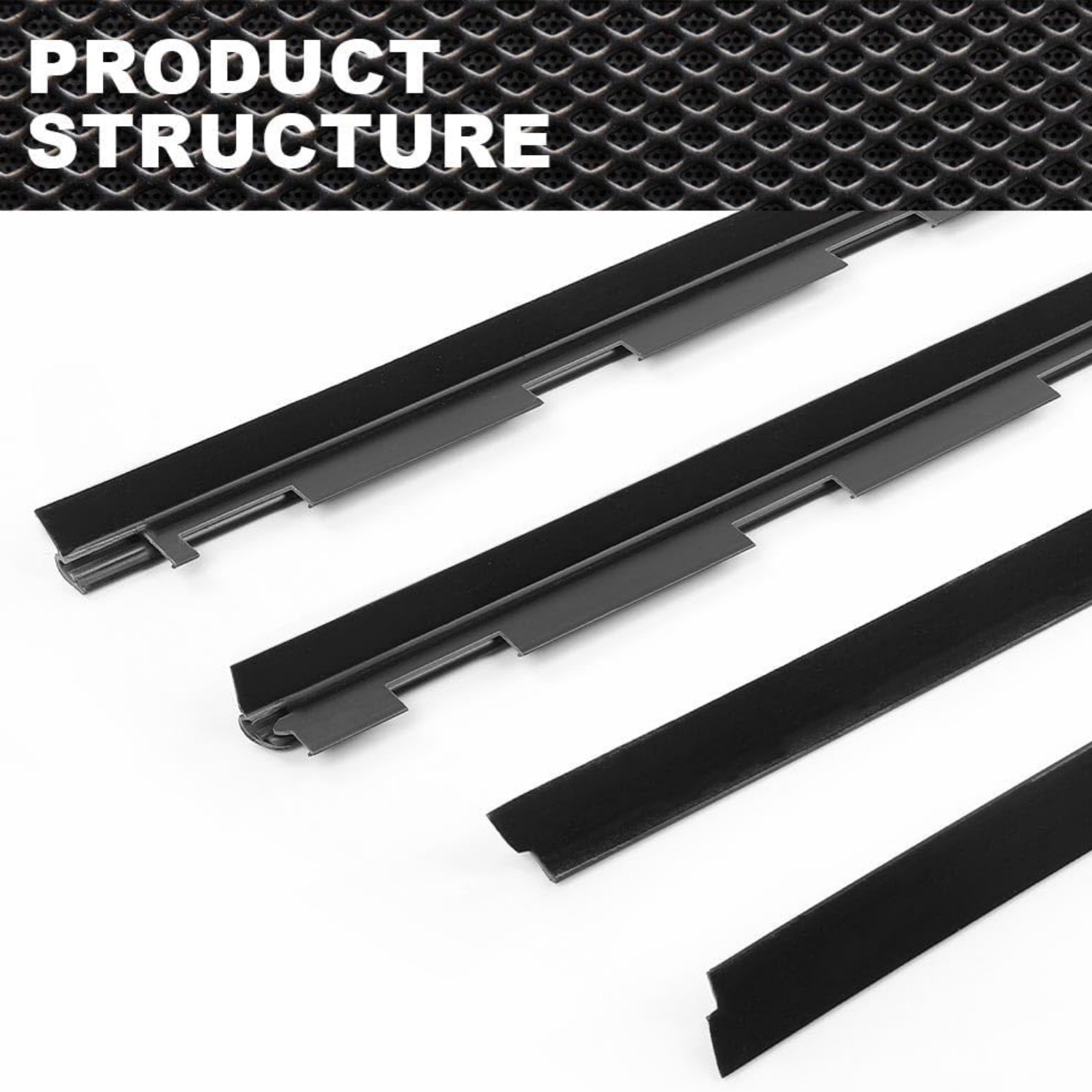 4PCS For Chevy Truck Inner & Outer Window Sweep Felt Trim Seal Weatherstrip