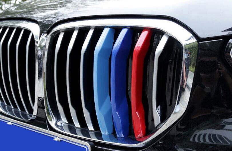 For BMW X7 2019-22 abs Tri Color M Sport Front Kidney Grille Insert Trims Cover