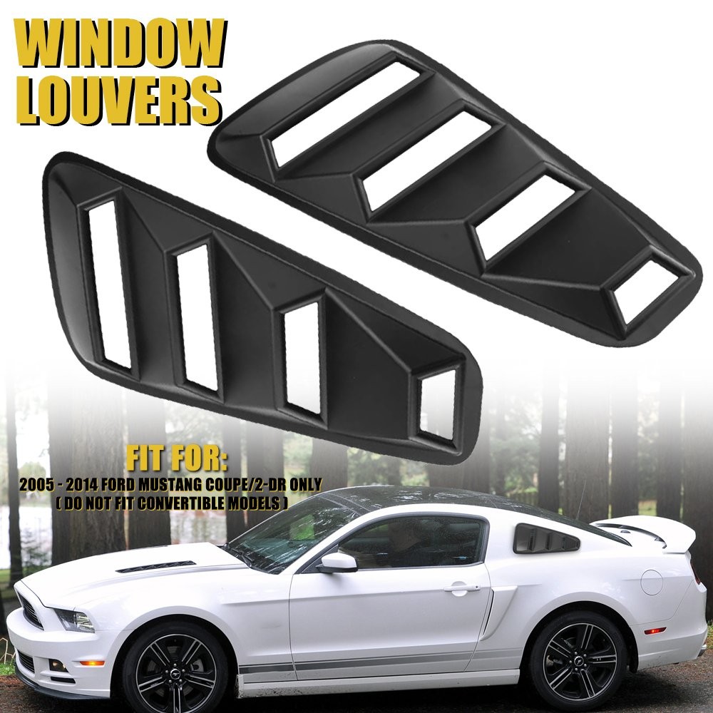 For Ford Mustang Coupe/2-DR 2005-2014 Side Window Louvers Scoop Cover Vent USA
