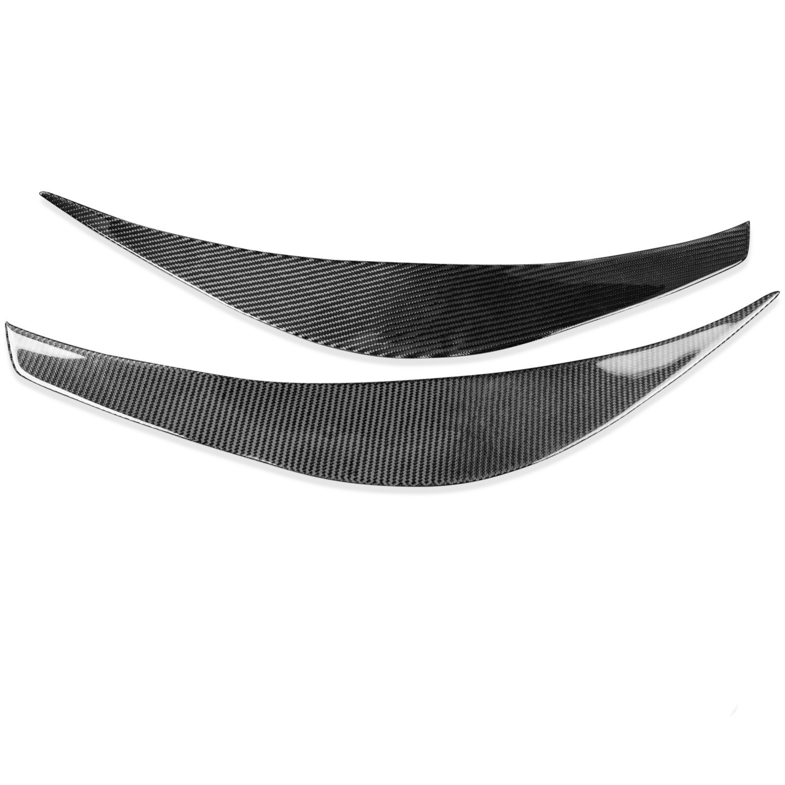 Real Carbon Fiber Front Headlight Eyelid Eyebrow Cover Trim For Hyundai Veloster