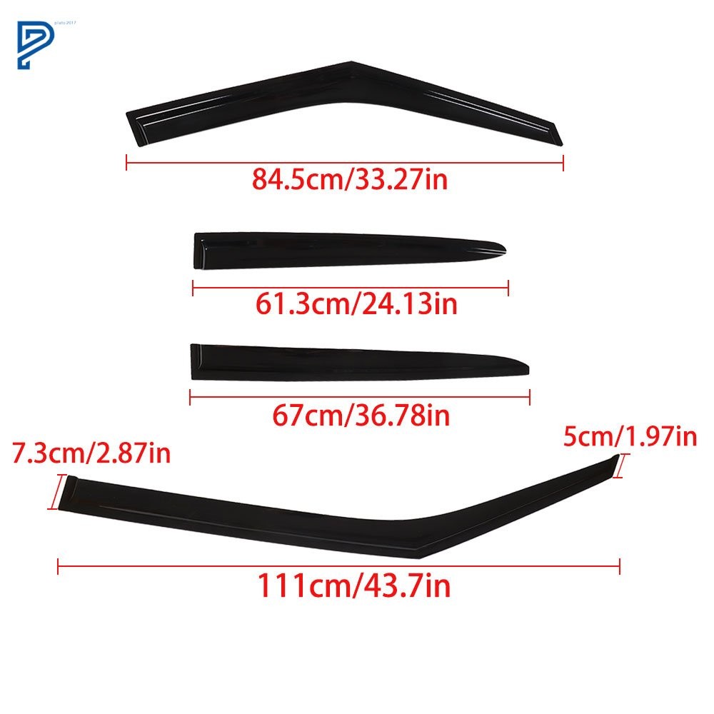 Smoke Side Window Vent Visors Rain Guards For 2011-2017 Hyundai Veloster