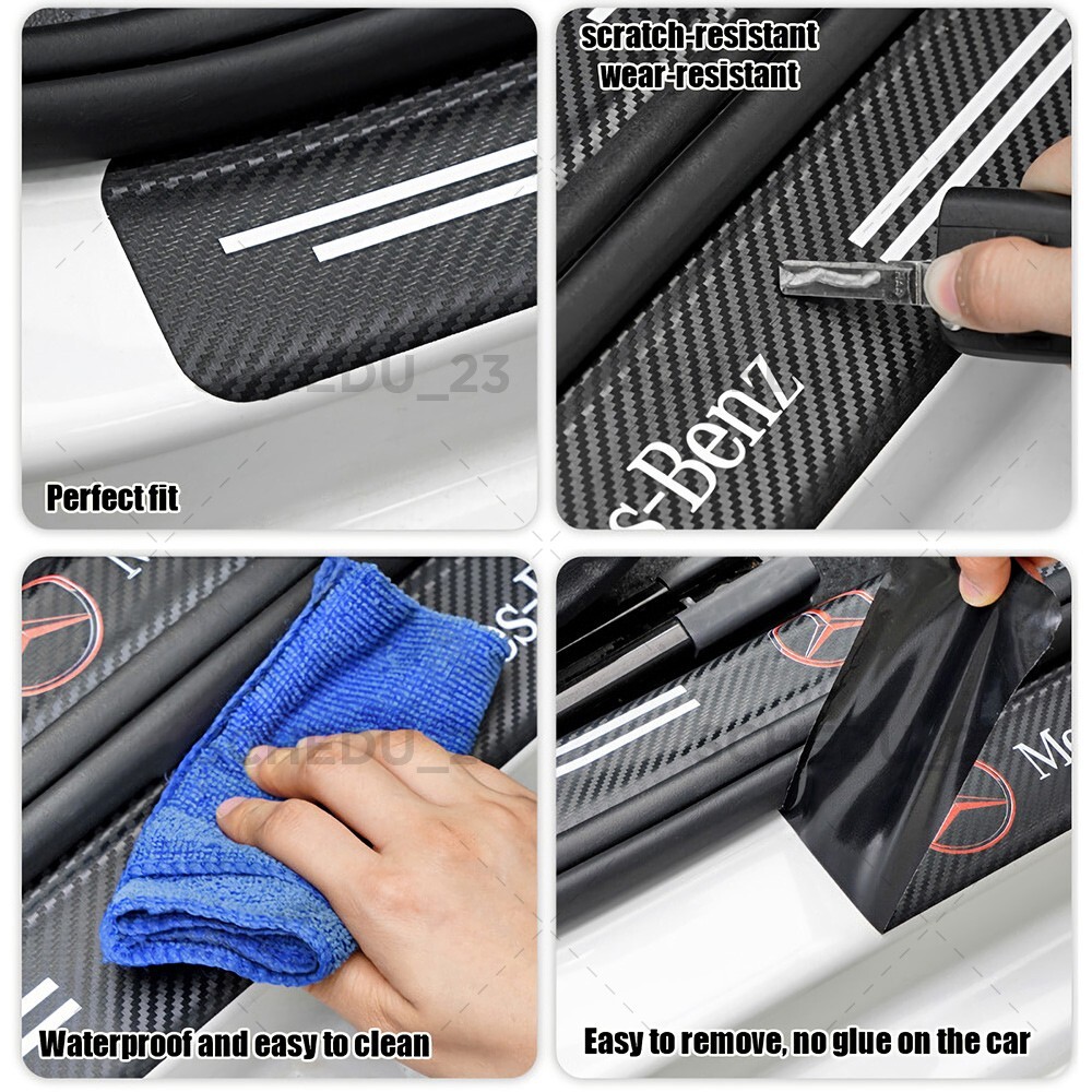 Door Plate Sill Scuff Cover Scratch Decal Sticker Protector B-M-W Performance
