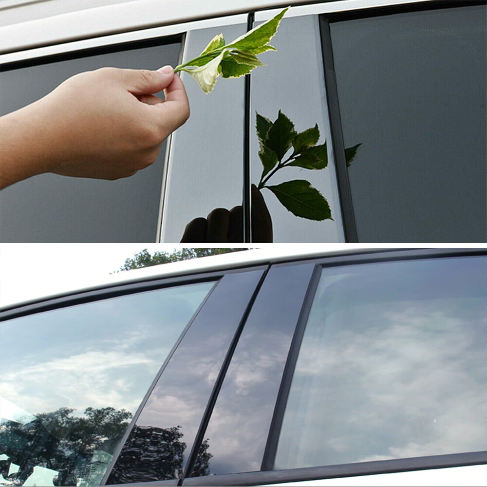 6pcs Pillar Post for 2018-2022 Honda Accord Window Door Trim Cover Glossy Black