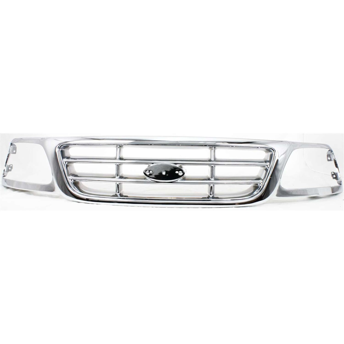 Grille For 99-04 Ford F-150 04 F-150 Heritage w/ Emblem Provision Chrome Plastic