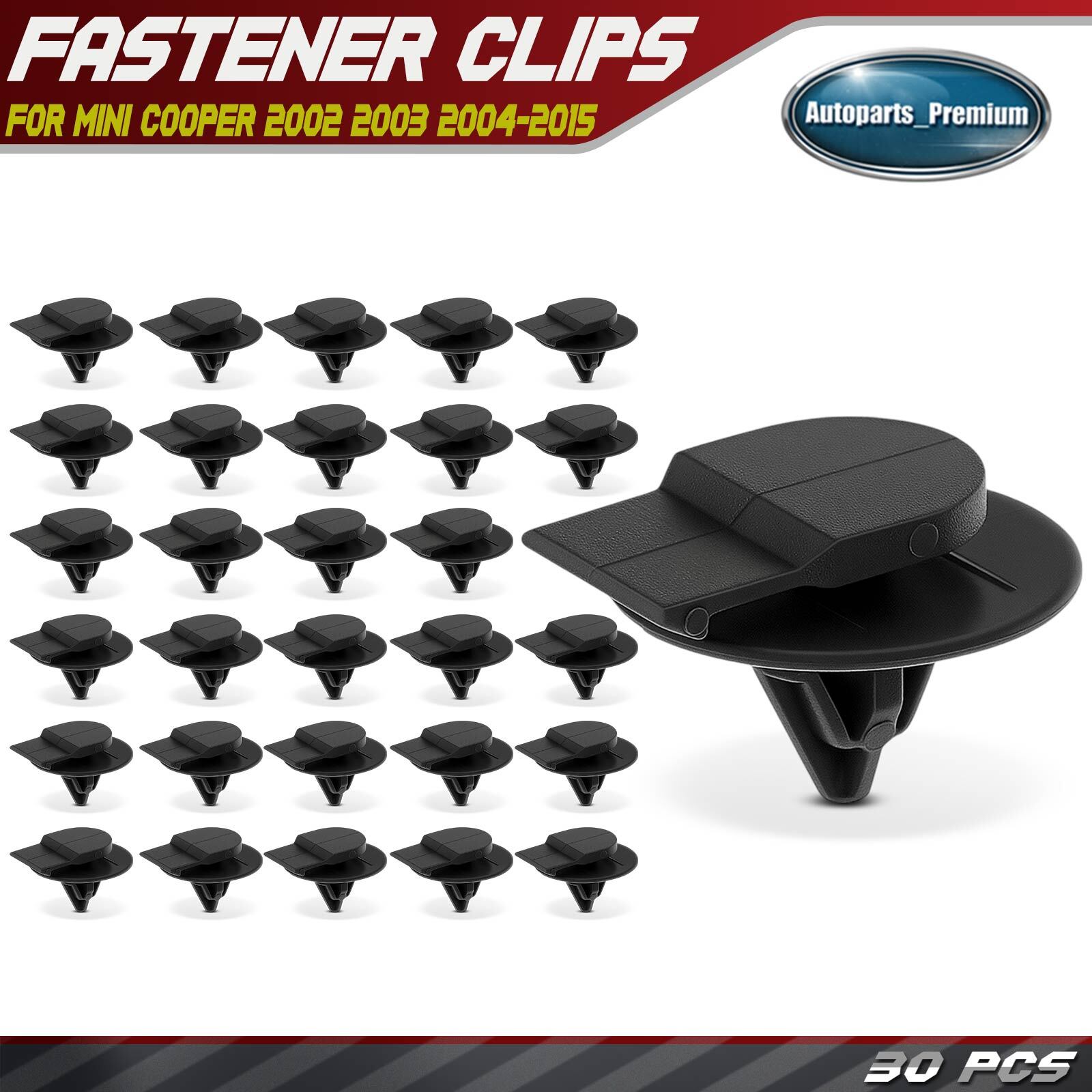 30Pcs 8mm Nylon Wheel Arch Trim Molding Clips Retainer for Mini Cooper 2002-2015