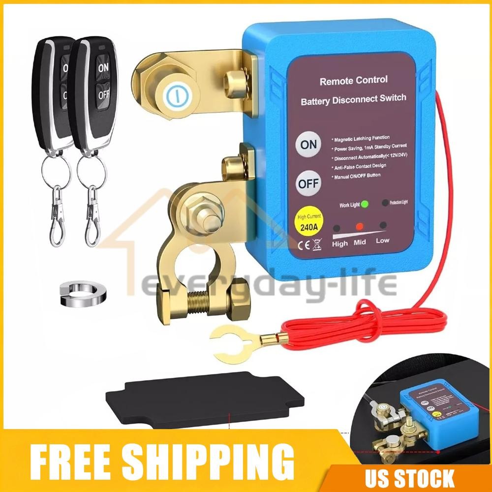 Car Battery Switch Disconnect Power Kill Master Isolator Cut Off Remote Control