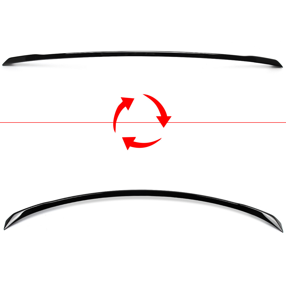 Gloss Black Rear Middle Spoiler Trunk Wing Lip Fit For BMW X5 G05 SUV 2019-2024
