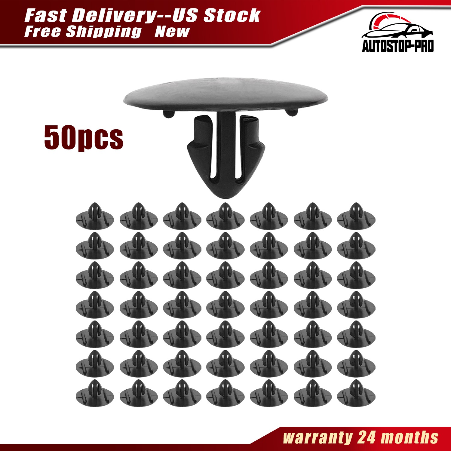 50x 10mm Hood Insulation Retainer Clip Single Head for Lexus ES300 ES300h ES350