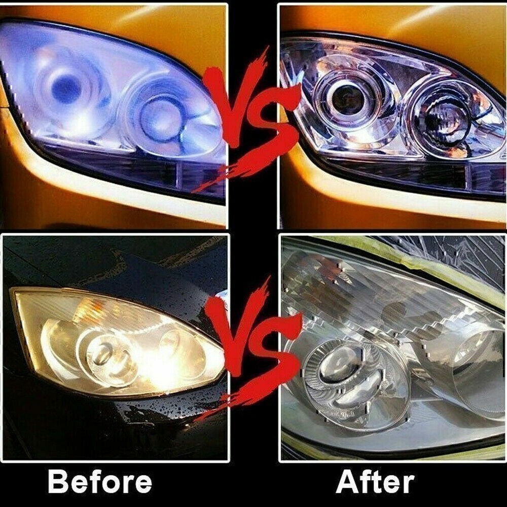 Car Headlight Lens Restoration Fluid Repair Kit Plastic Light Polish Cleaner Rqt