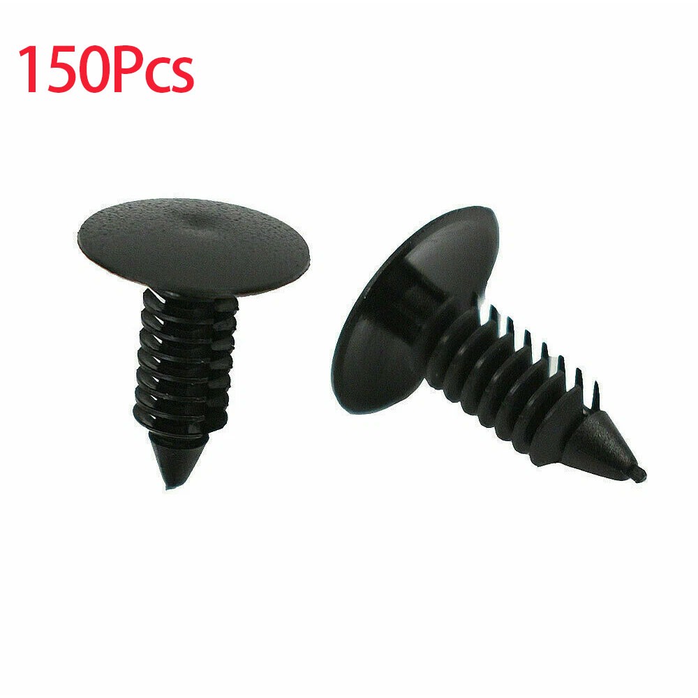 150X 1/4″ Hole Fastener Clips Auto Car Plastic Rivets Retainer Fender Push Pin