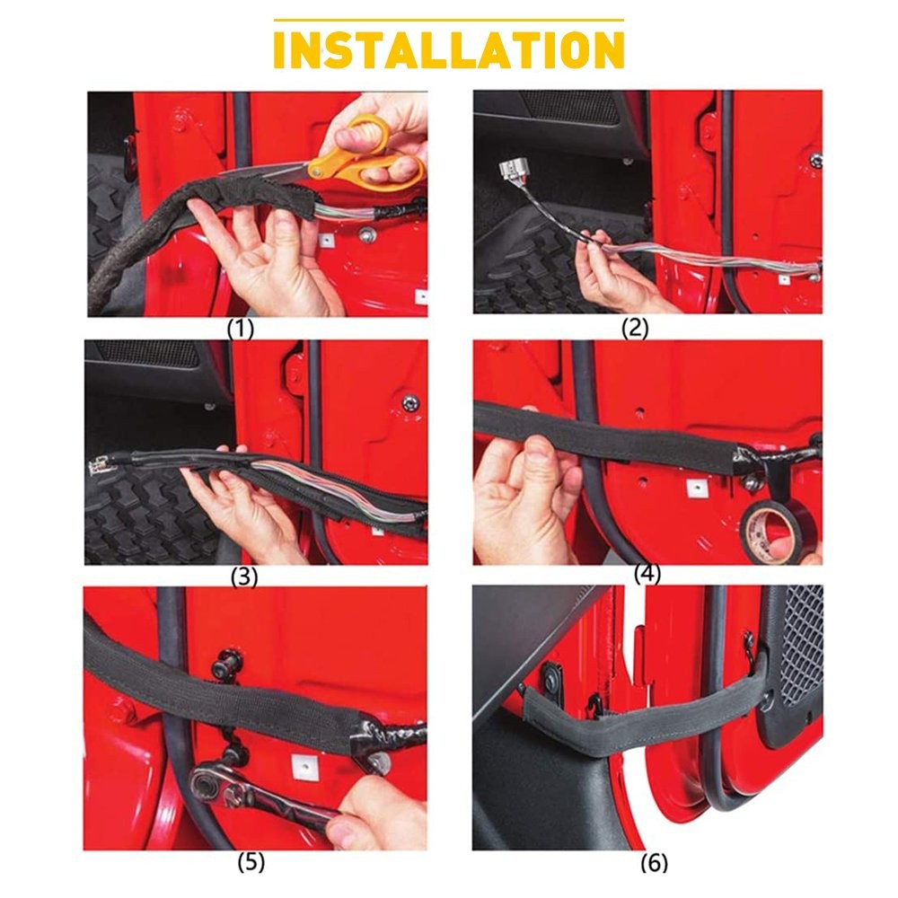 For 2007 -21 Jeep Wrangler JK/JL/JT Oxford Door Car Limiting Straps Auto Parts K