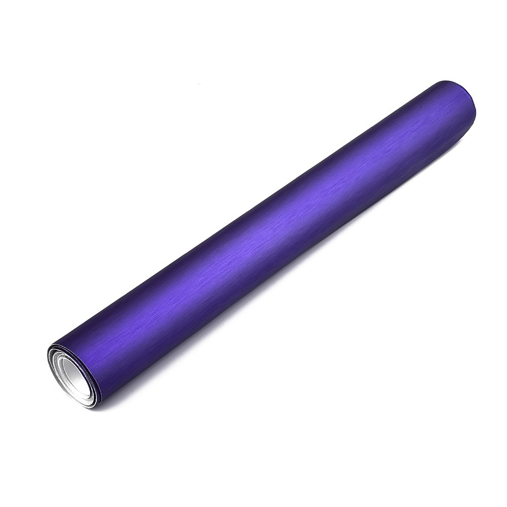 12 X 60 Cool Car Wrap Metallic Satin Matte Chrome Vinyl Sticker Film Purple HD