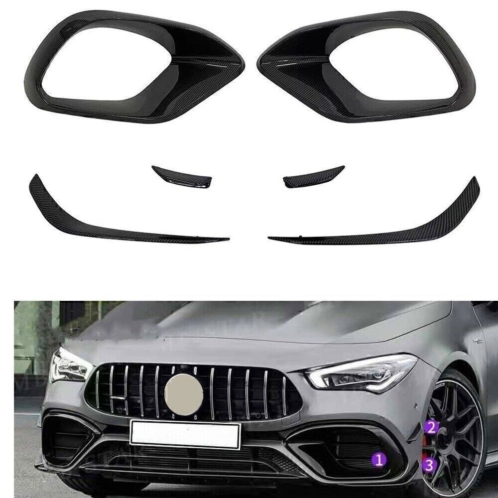 High Quality ABS For 2020-2023 Benz W118 C118 Fog Lamp Cover Trim Painted Black