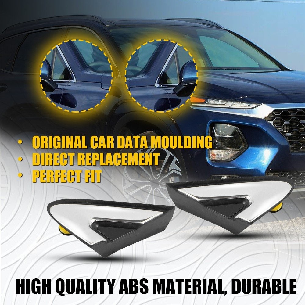 2Pcs RH&LH Mirror View Fender Corner Trim Cover For 2019-2023 Hyundai Santa Fe