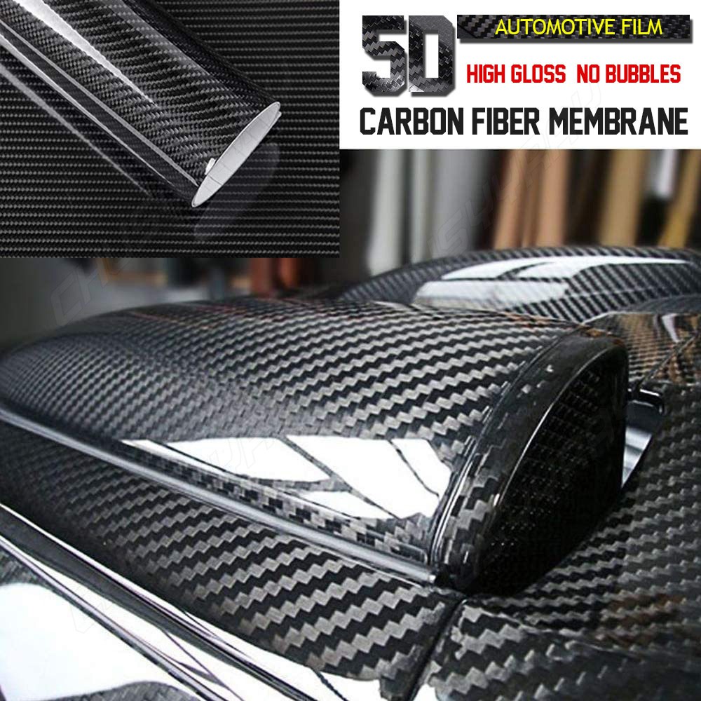 Premium Fibra De Carbono For Car Vinilo Para Autos Carros Negro 30*152 cm 7D