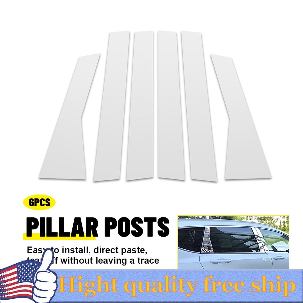 6Pcs Polycarbonate Window BC Pillar Post Cover Trim For Honda CRV 2012-2016 H