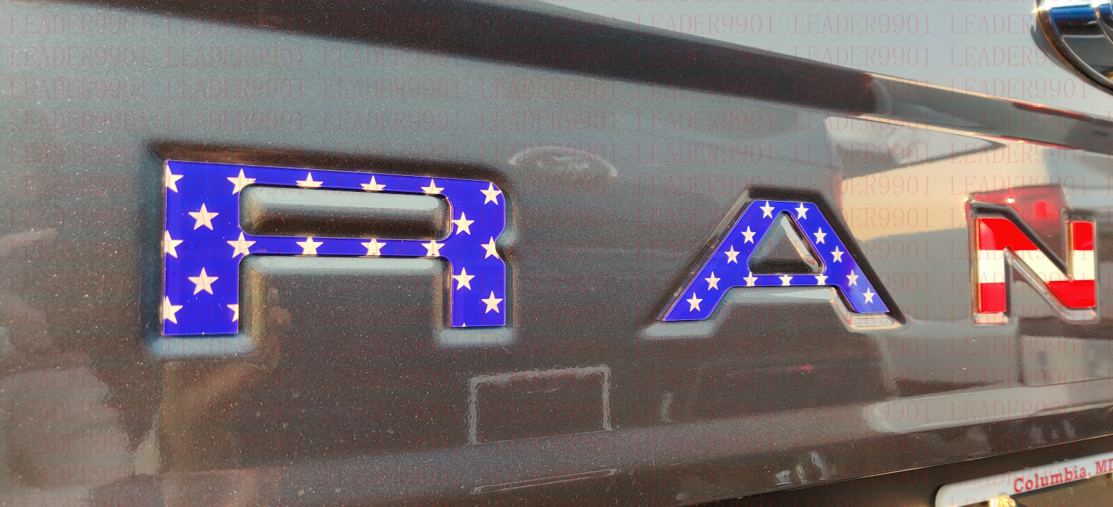 US Flag Tailgate Letters ABS Plastic Inserts for 2024-2026 Ford Ranger 0.1IN
