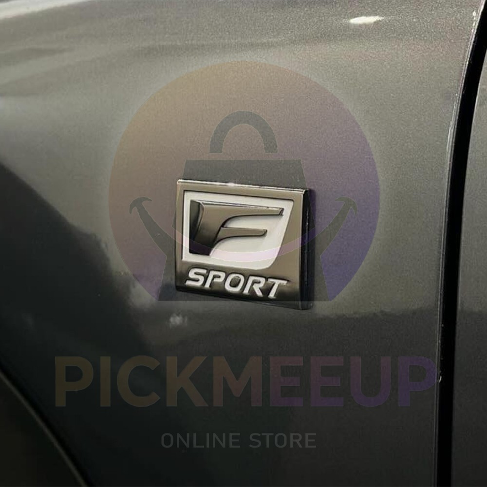 3PCS Gun Grey F-Sport Emblem For IS250 350 GS35 450 Fender Rear Trunk Lid Badges