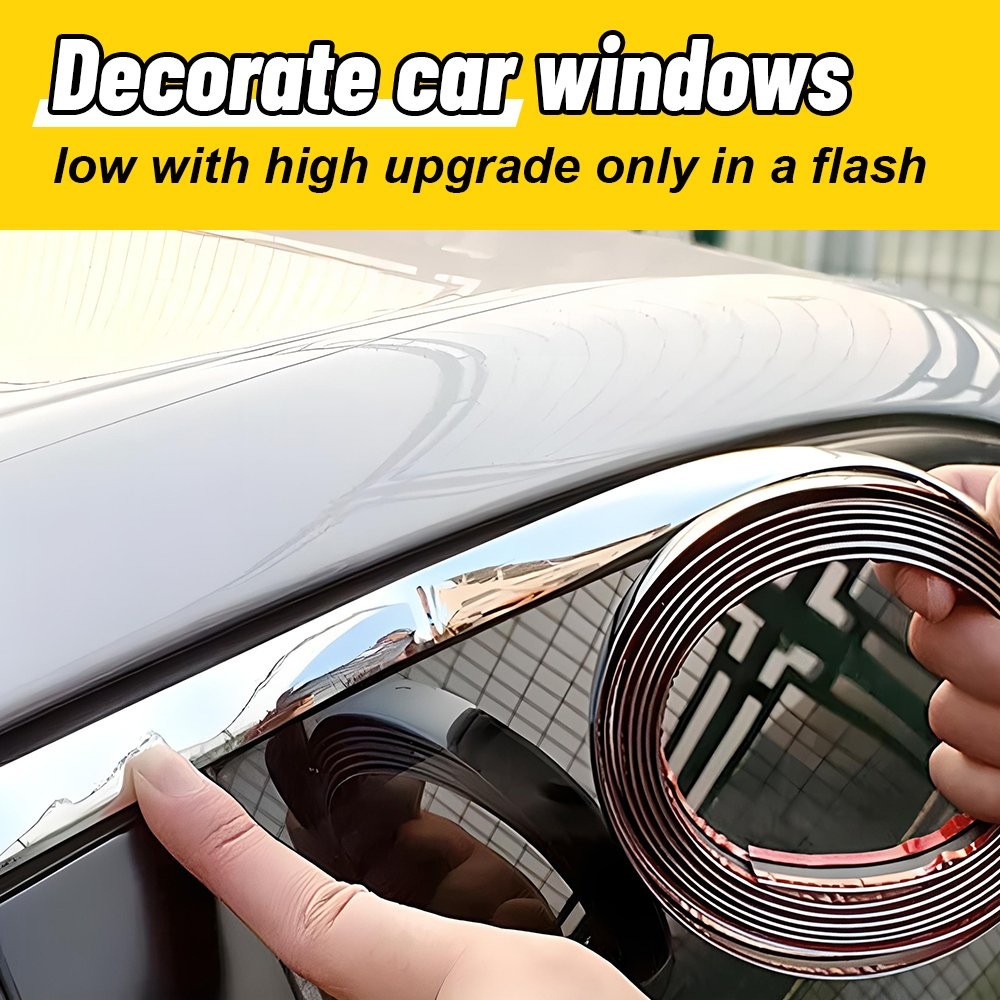 2.2cm 16ft Chrome Trim Molding Strip Car Door Window Bumper Side Trime Protector