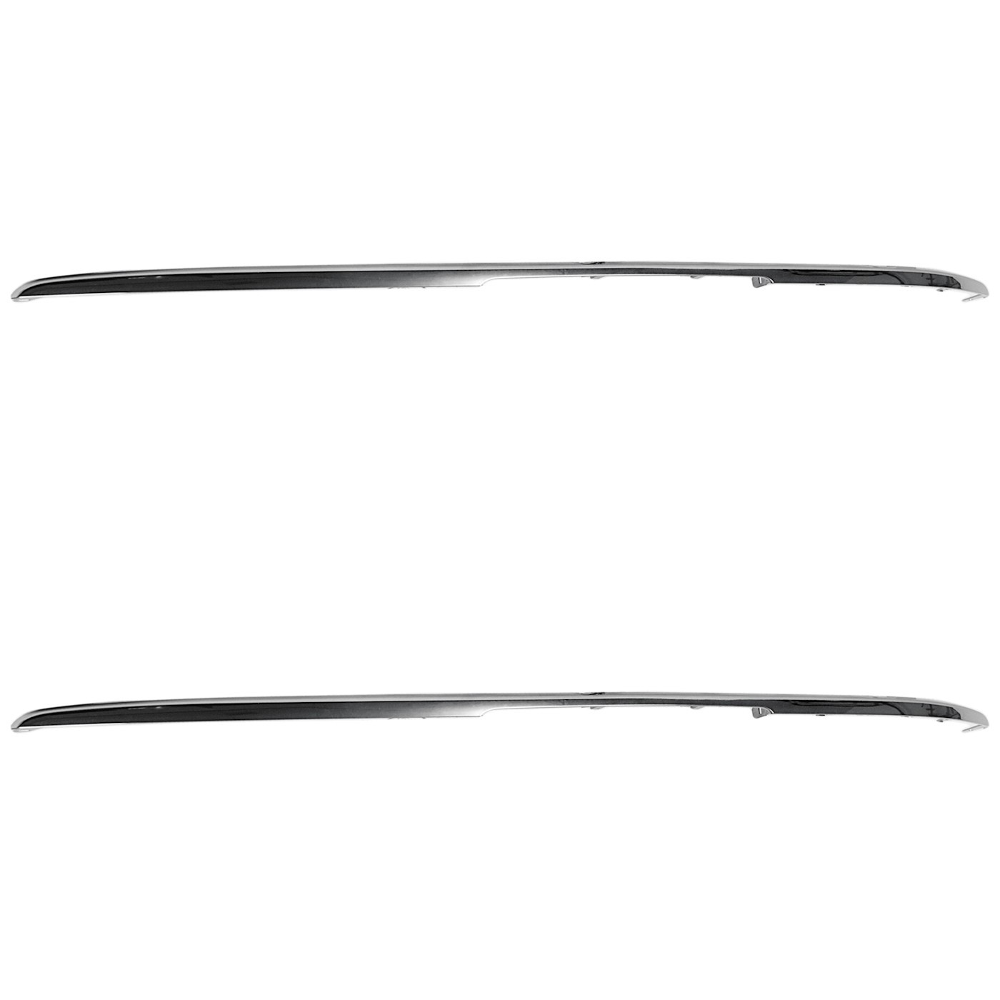 Pair Set of 2 Bumper Face Bar Trims Molding Step Pads Rear Driver & Passenger