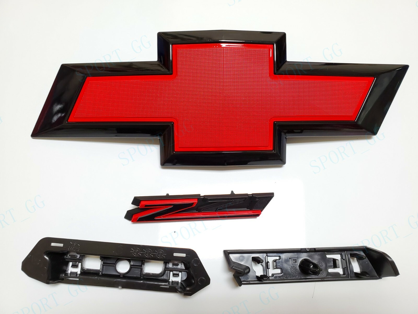 New 2019-2021 Silverado 1500 Bowtie Front Grille Z71 Emblems Black Red